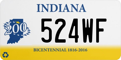 IN license plate 524WF