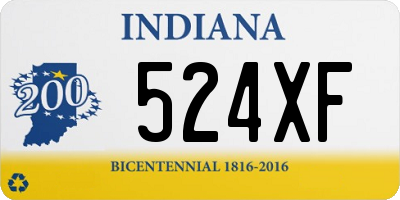 IN license plate 524XF