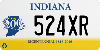 IN license plate 524XR