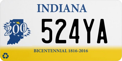 IN license plate 524YA