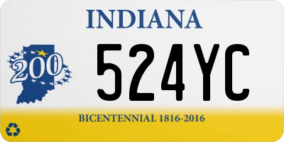 IN license plate 524YC