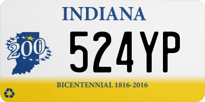 IN license plate 524YP