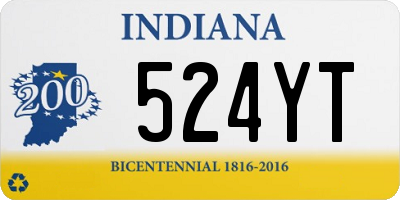 IN license plate 524YT