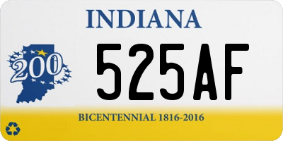 IN license plate 525AF