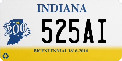 IN license plate 525AI