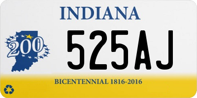 IN license plate 525AJ