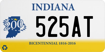 IN license plate 525AT