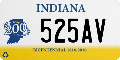 IN license plate 525AV