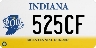 IN license plate 525CF