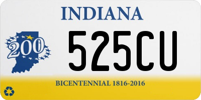 IN license plate 525CU