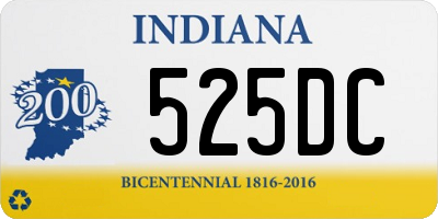 IN license plate 525DC