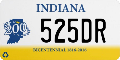 IN license plate 525DR