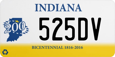 IN license plate 525DV