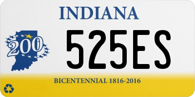 IN license plate 525ES