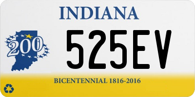 IN license plate 525EV