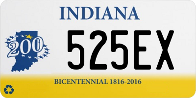 IN license plate 525EX