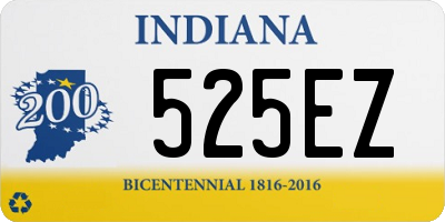 IN license plate 525EZ