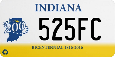 IN license plate 525FC