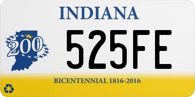 IN license plate 525FE