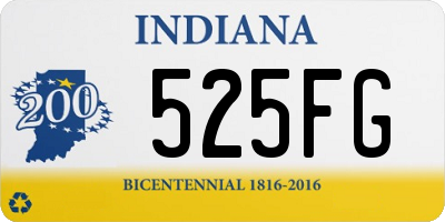 IN license plate 525FG