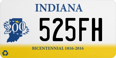 IN license plate 525FH