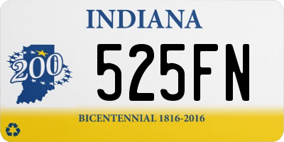 IN license plate 525FN