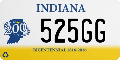 IN license plate 525GG