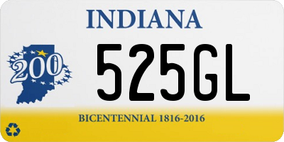 IN license plate 525GL