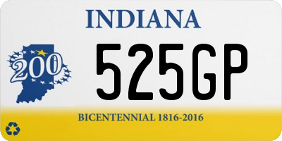 IN license plate 525GP