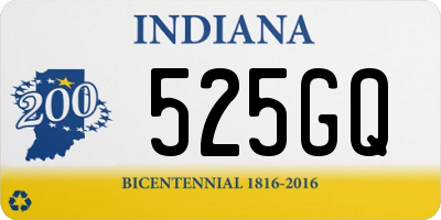 IN license plate 525GQ