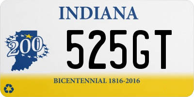 IN license plate 525GT