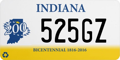 IN license plate 525GZ