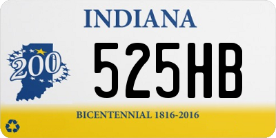 IN license plate 525HB