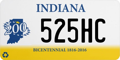 IN license plate 525HC