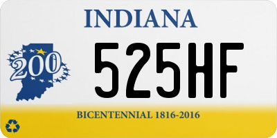 IN license plate 525HF