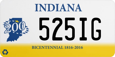 IN license plate 525IG