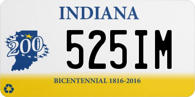 IN license plate 525IM