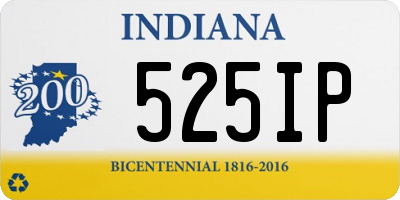 IN license plate 525IP