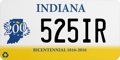 IN license plate 525IR