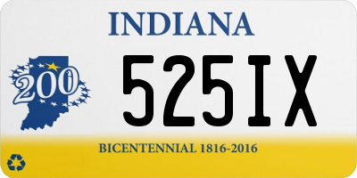 IN license plate 525IX