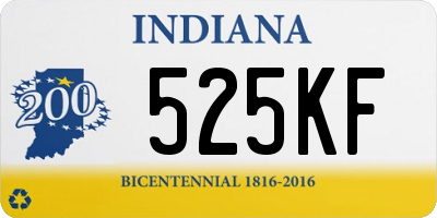 IN license plate 525KF