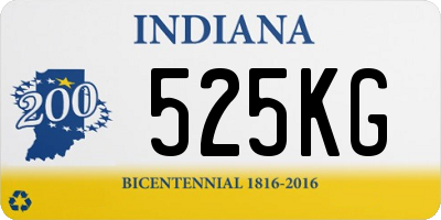 IN license plate 525KG