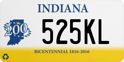 IN license plate 525KL