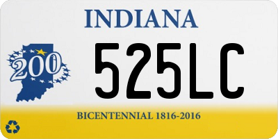 IN license plate 525LC