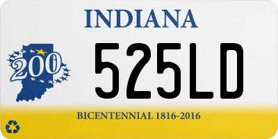 IN license plate 525LD