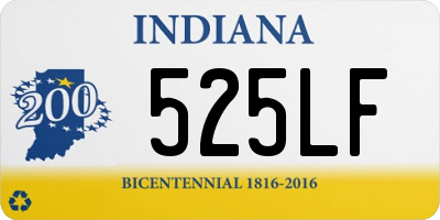 IN license plate 525LF