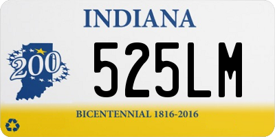 IN license plate 525LM