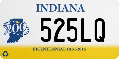 IN license plate 525LQ