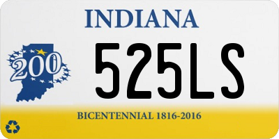 IN license plate 525LS