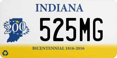 IN license plate 525MG